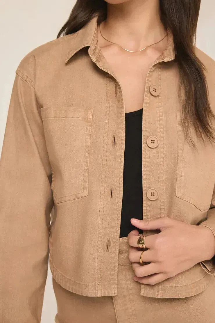 All Day Cropped Washed Jacket By Z Supply