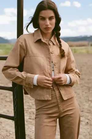 All Day Cropped Washed Jacket By Z Supply