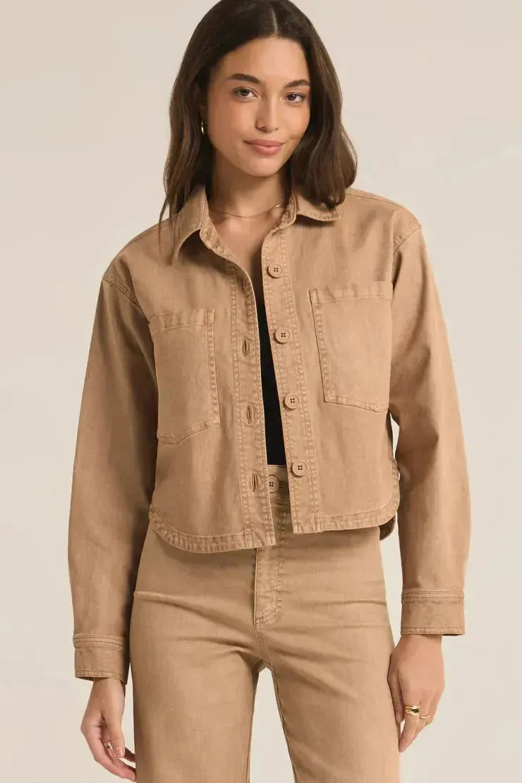 All Day Cropped Washed Jacket By Z Supply