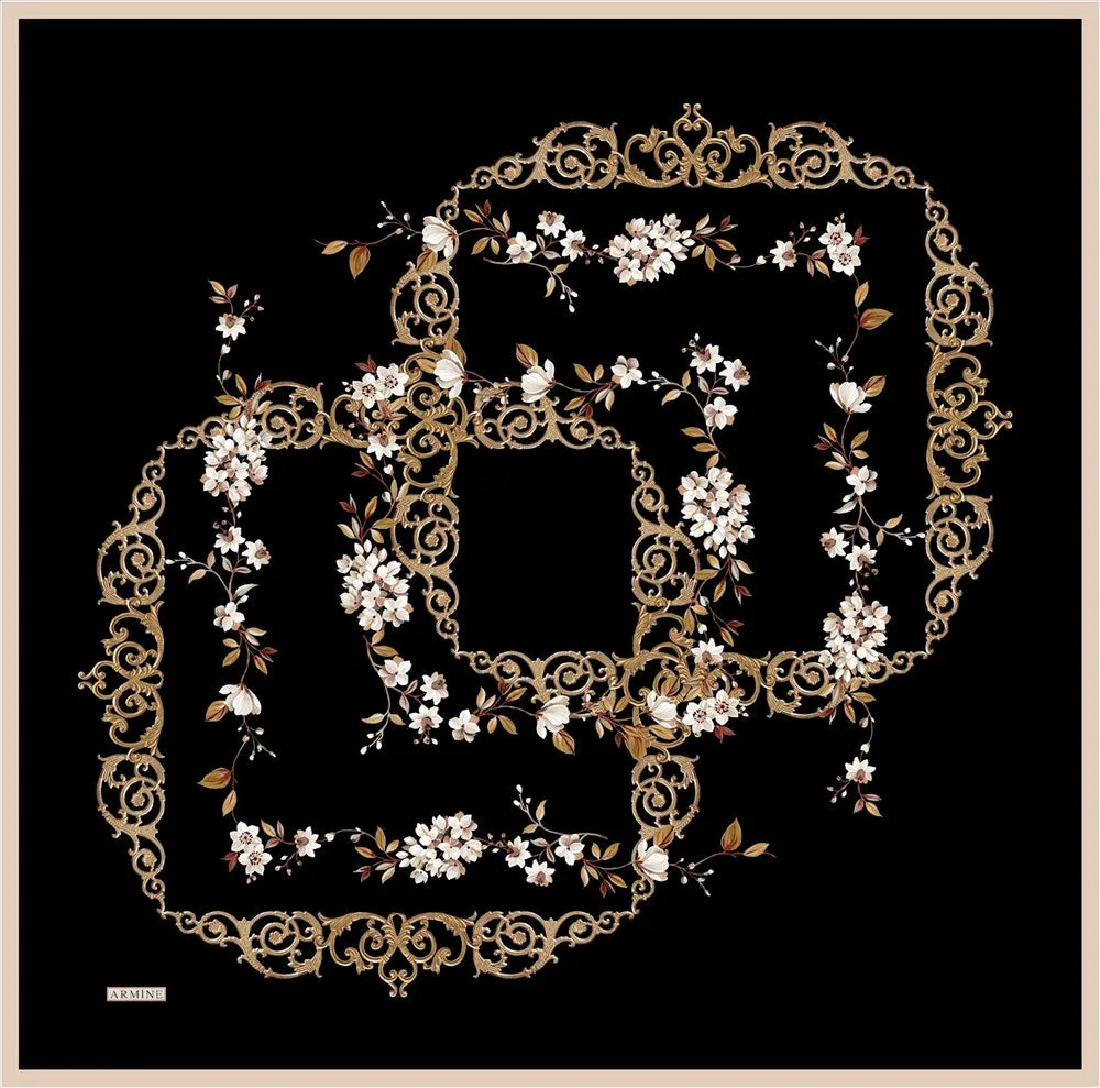Armine Lauren Floral Silk Scarf No. 36