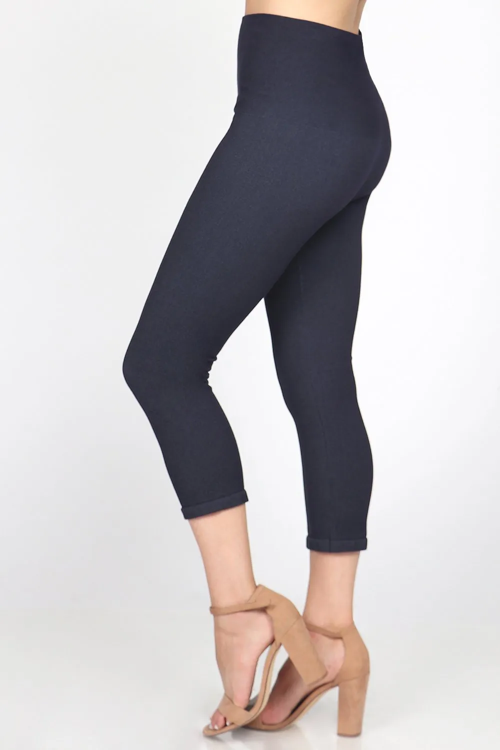 B3626 Cropped Tummy Tuck Denim legging