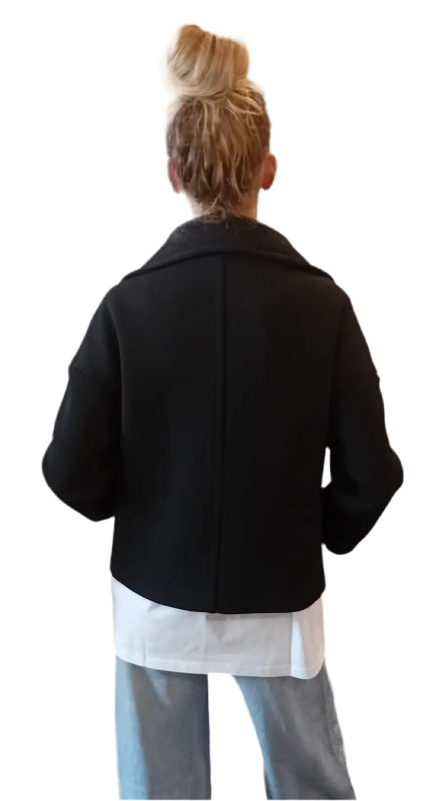 Black Label Peacoat Short Jacket