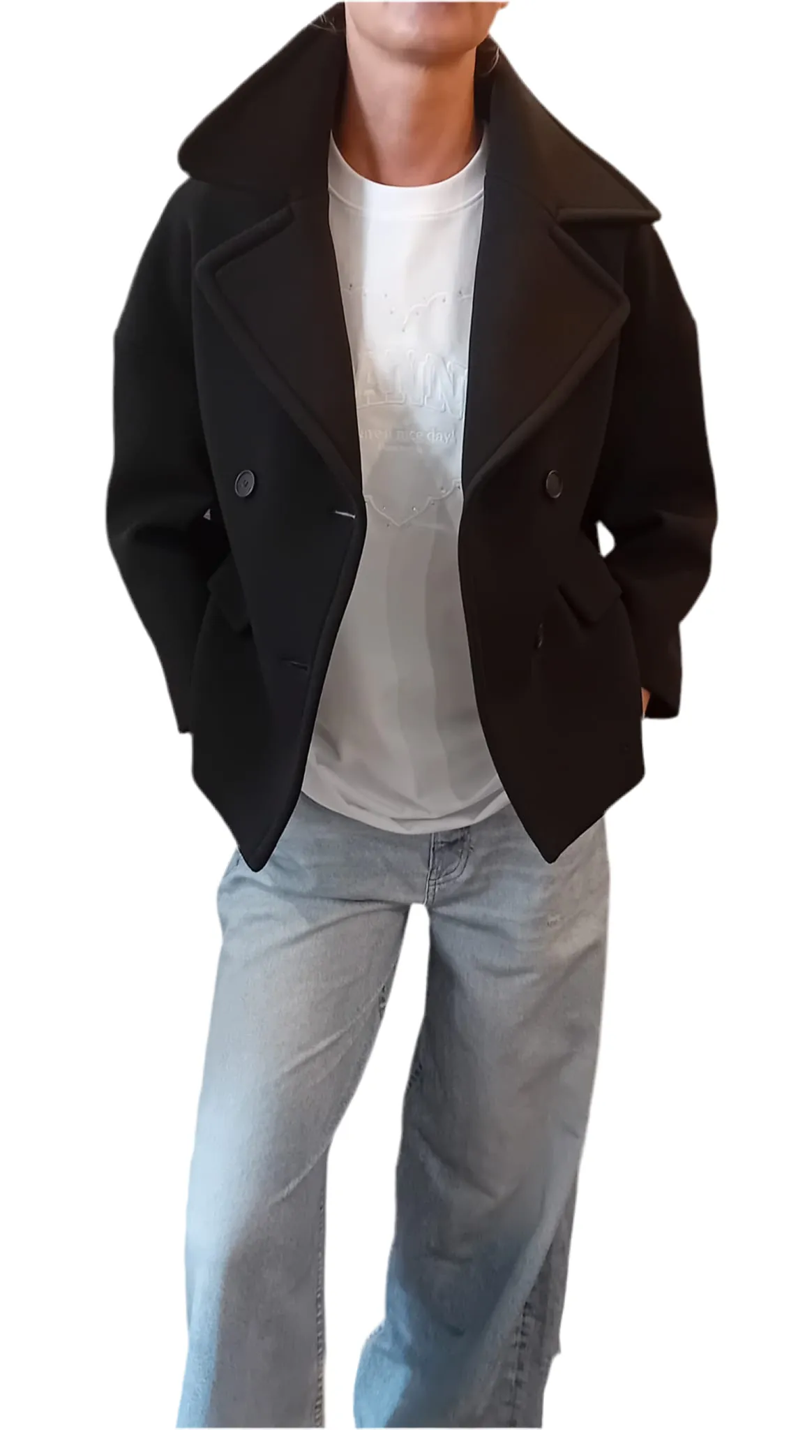 Black Label Peacoat Short Jacket