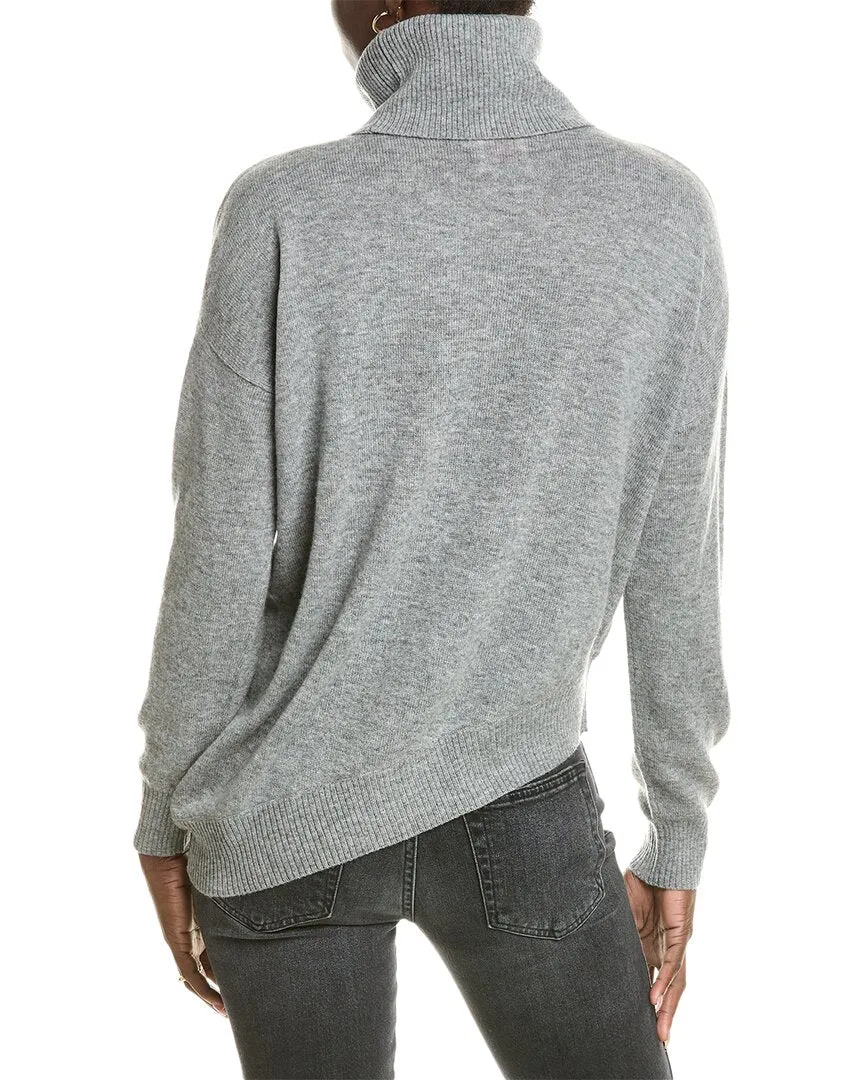 Brodie Cashmere Wool & Cashmere-Blend Asymmetrical Mock Neck Jumper
