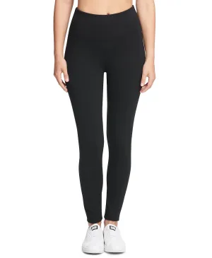 DKNY Sport Tummy-Control Compression Full Length Leggings, Black, XS