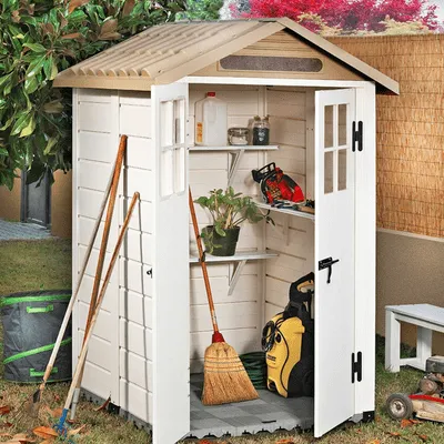 Double Door Tuscany Evo 120 PVC Shed w/ Windows - All Sizes