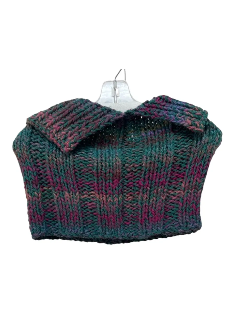 Etro Green & Purple Wool Cowl Neck Infinity scarf