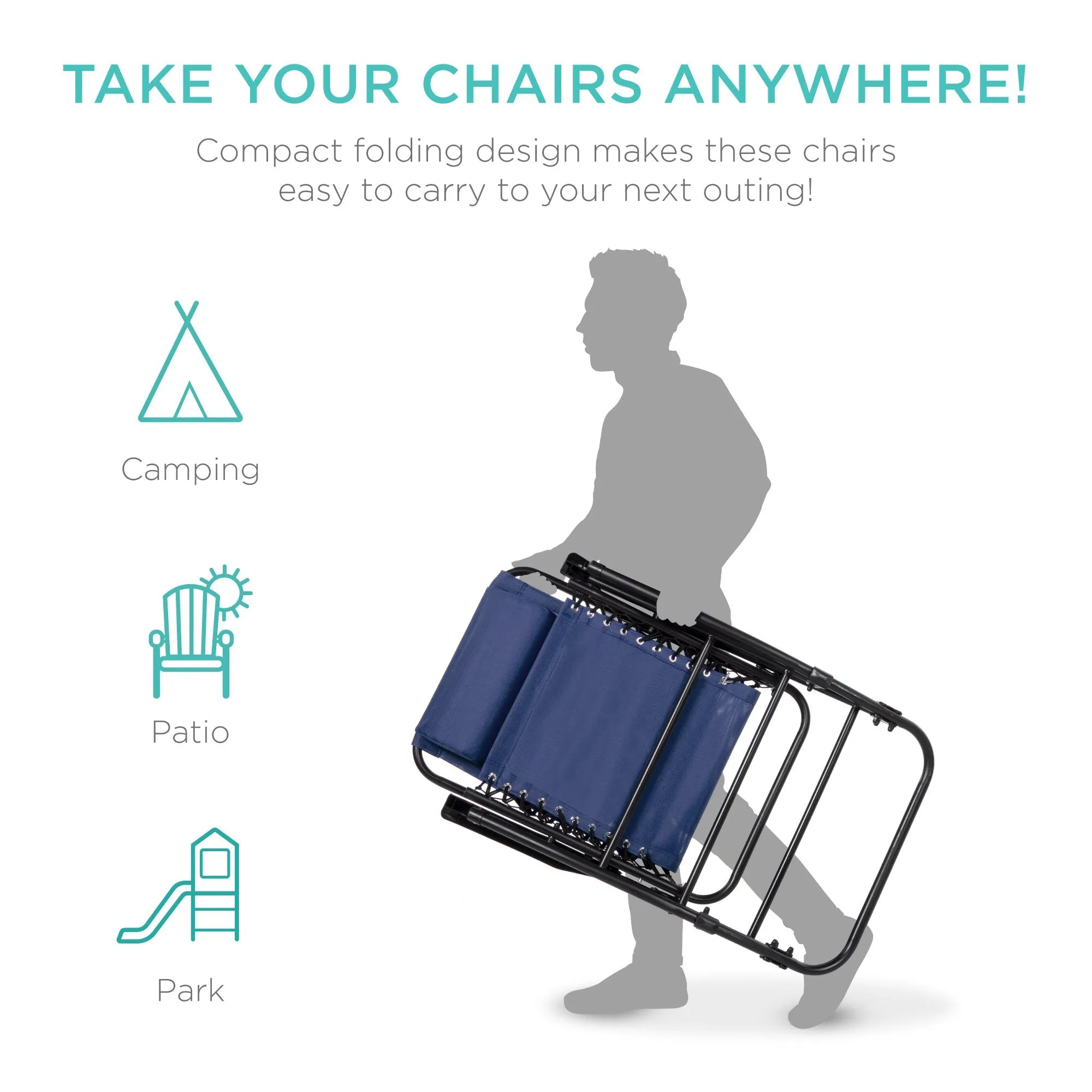 Foldable Zero Gravity Patio Rocking Lounge Chair