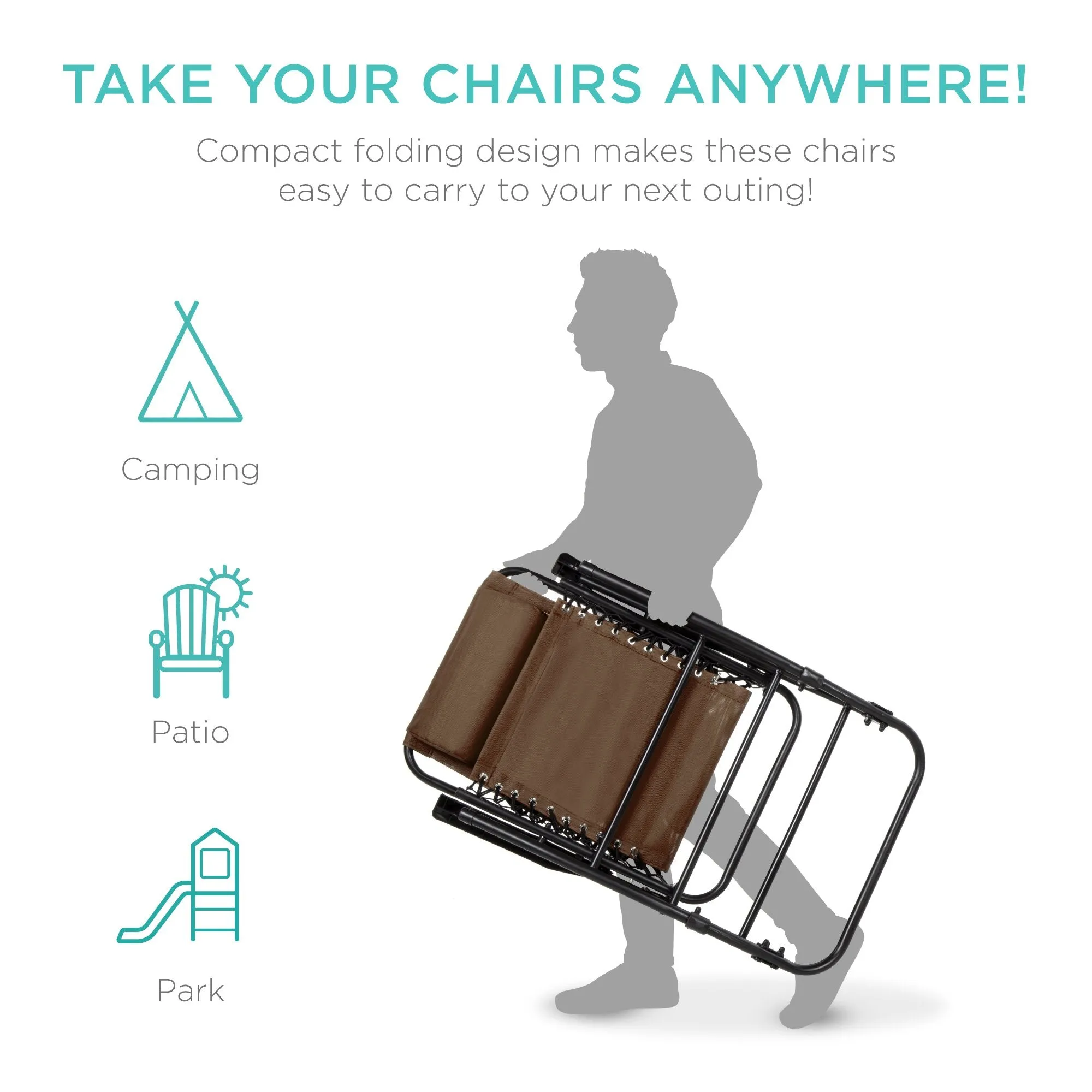 Foldable Zero Gravity Patio Rocking Lounge Chair