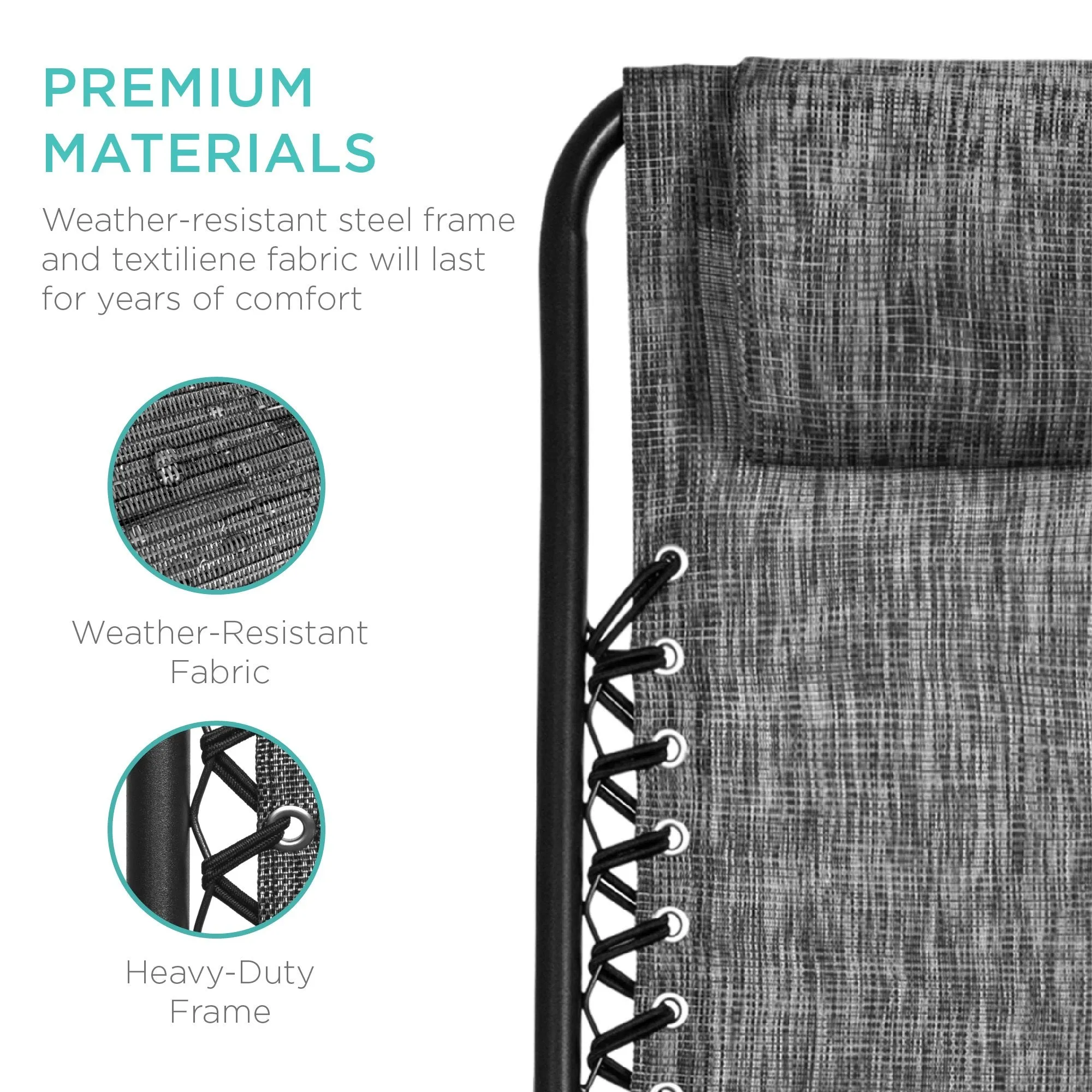 Foldable Zero Gravity Patio Rocking Lounge Chair