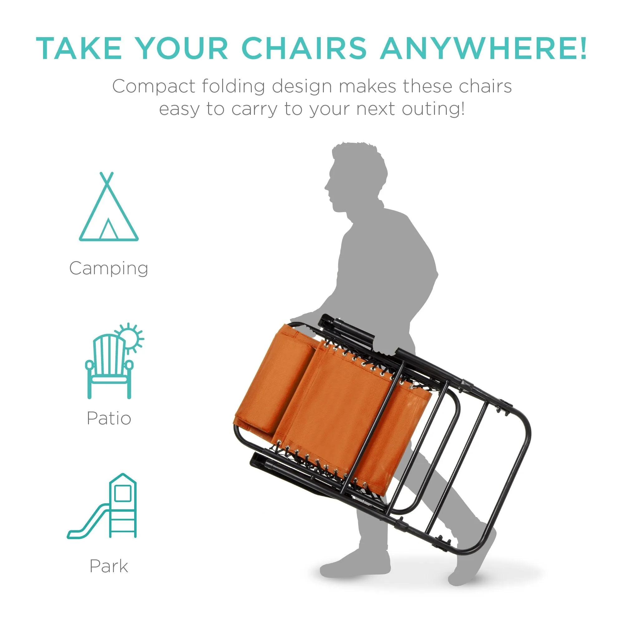 Foldable Zero Gravity Patio Rocking Lounge Chair