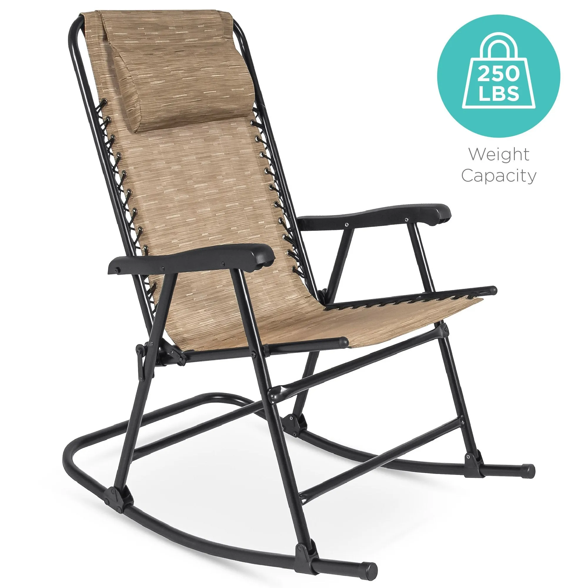 Foldable Zero Gravity Patio Rocking Lounge Chair