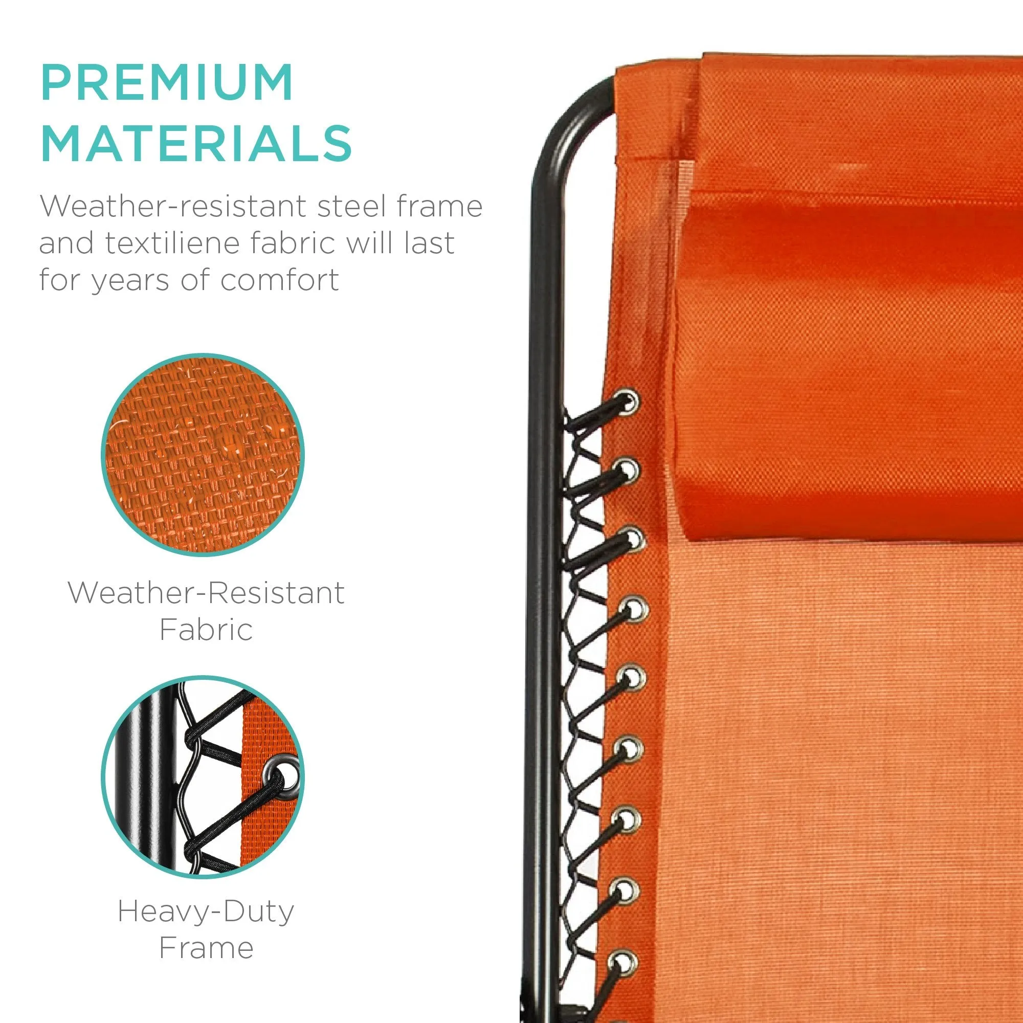 Foldable Zero Gravity Patio Rocking Lounge Chair