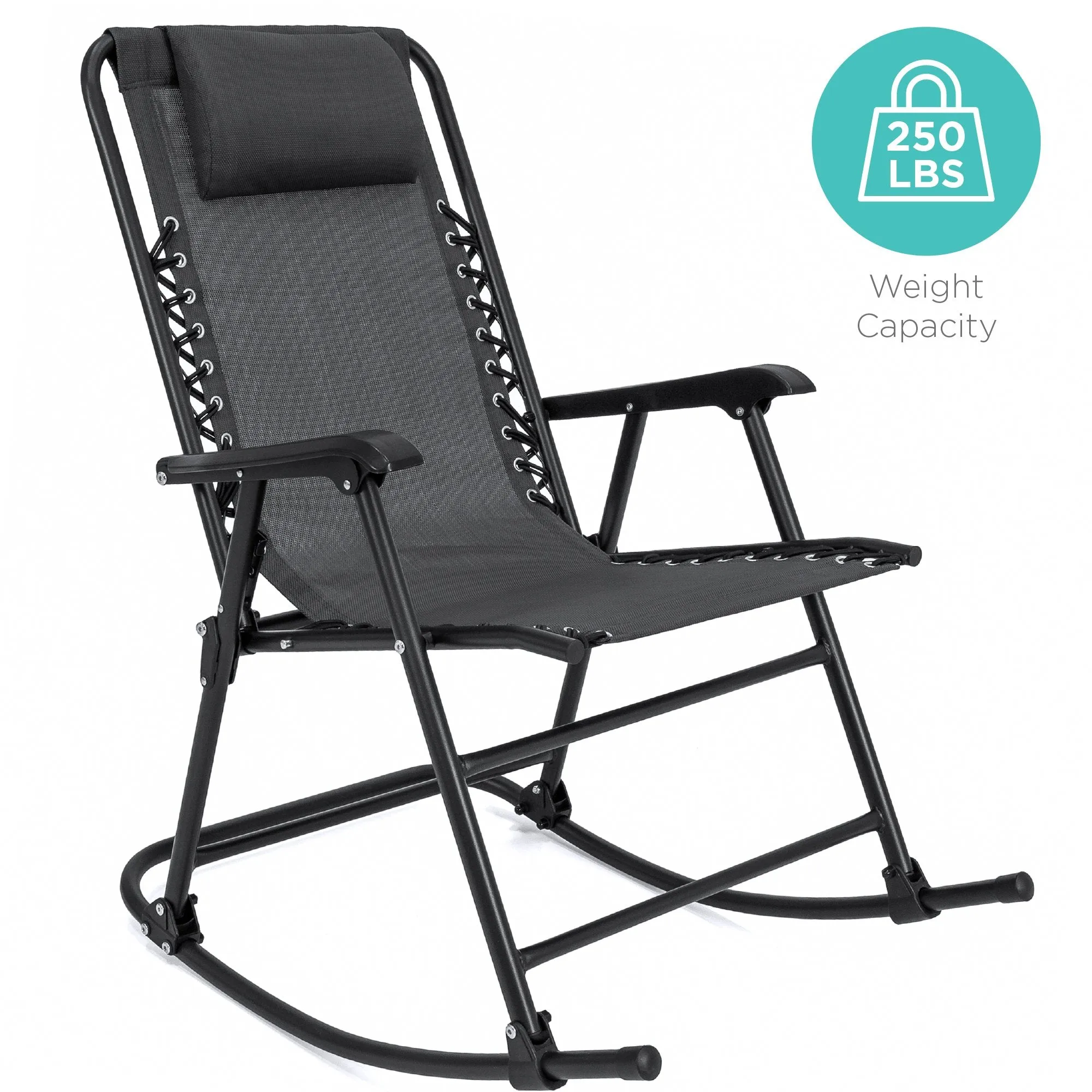 Foldable Zero Gravity Patio Rocking Lounge Chair