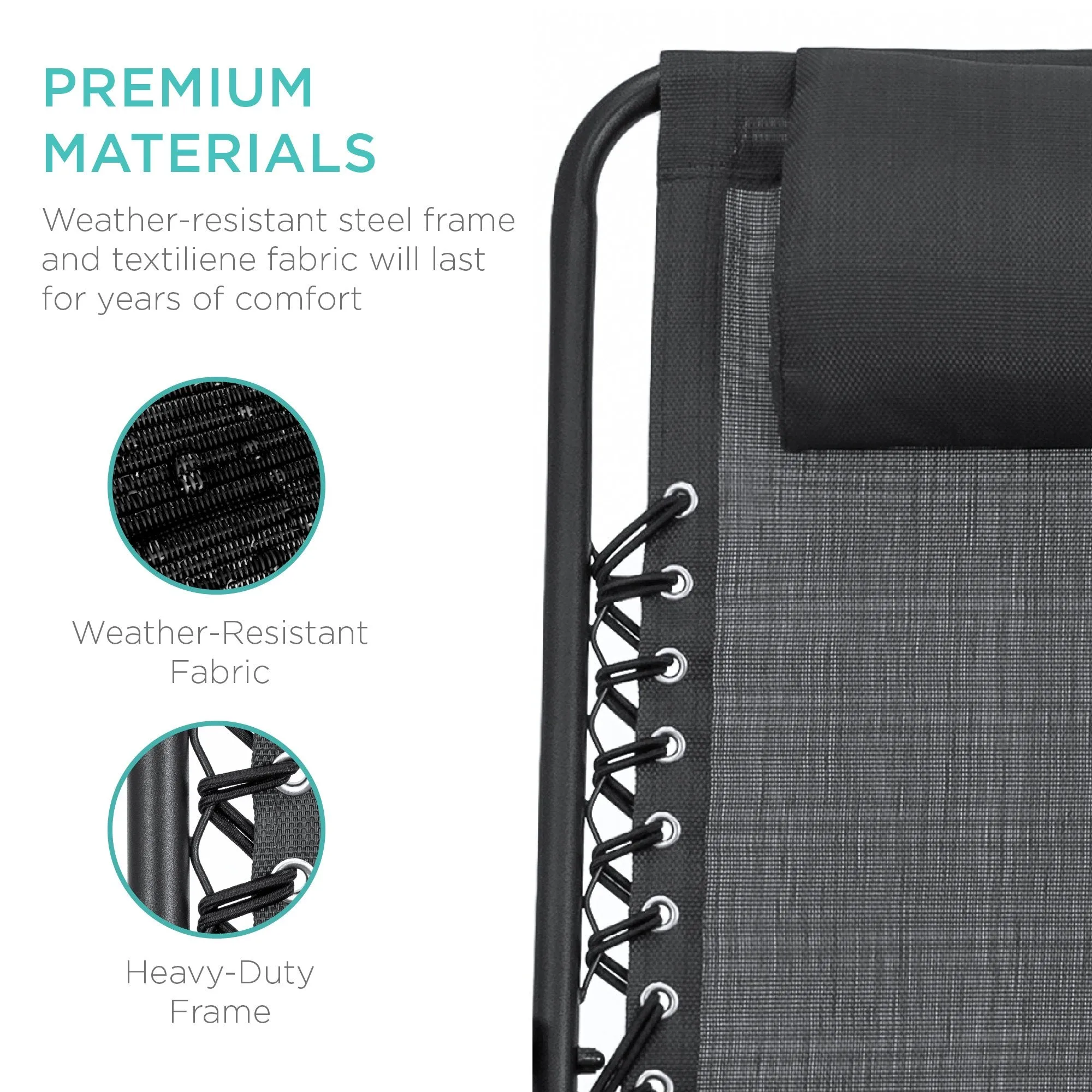 Foldable Zero Gravity Patio Rocking Lounge Chair