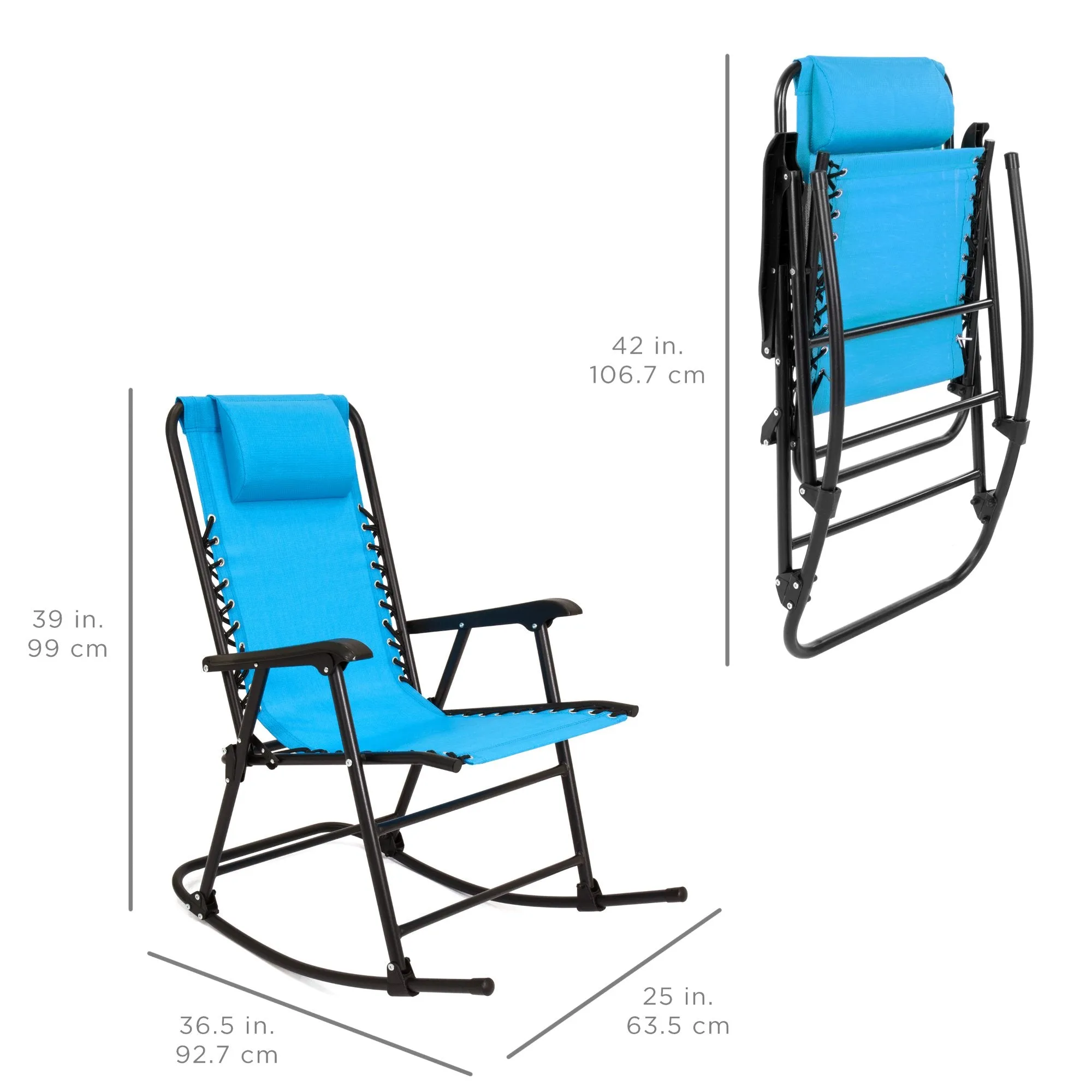 Foldable Zero Gravity Patio Rocking Lounge Chair