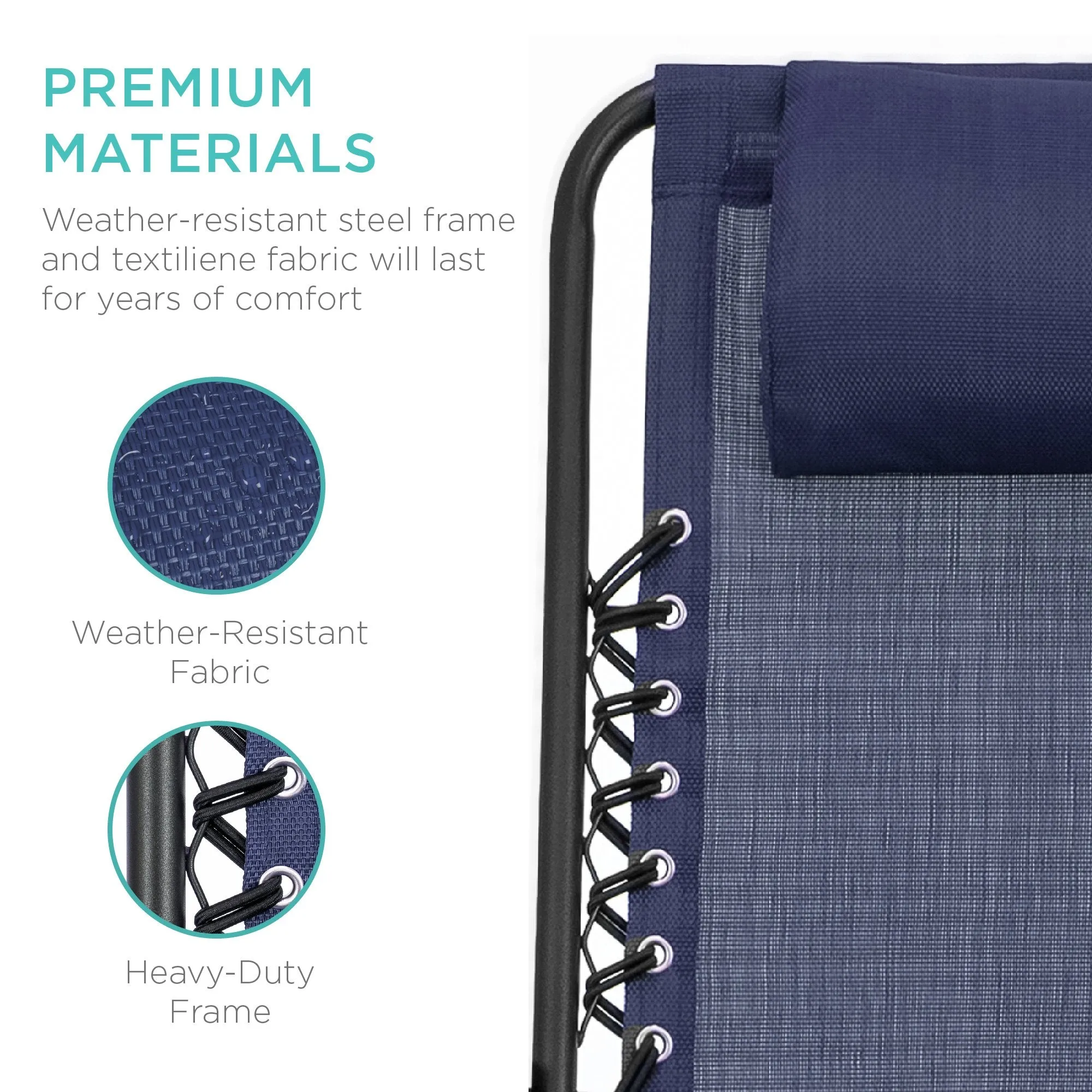 Foldable Zero Gravity Patio Rocking Lounge Chair