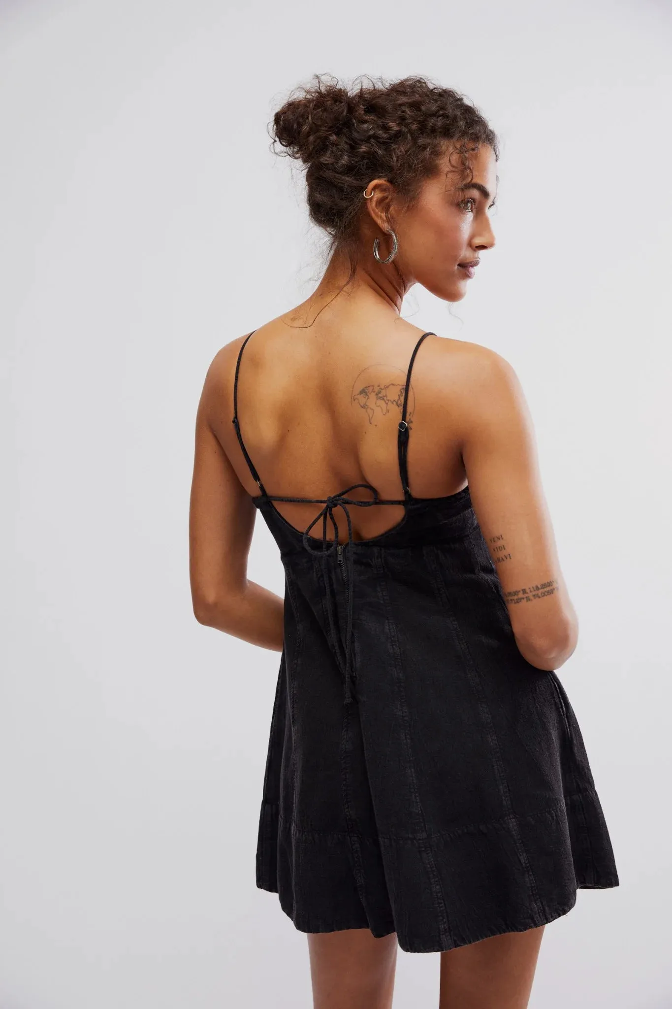 Free People Altura Mini Dress - BLACK