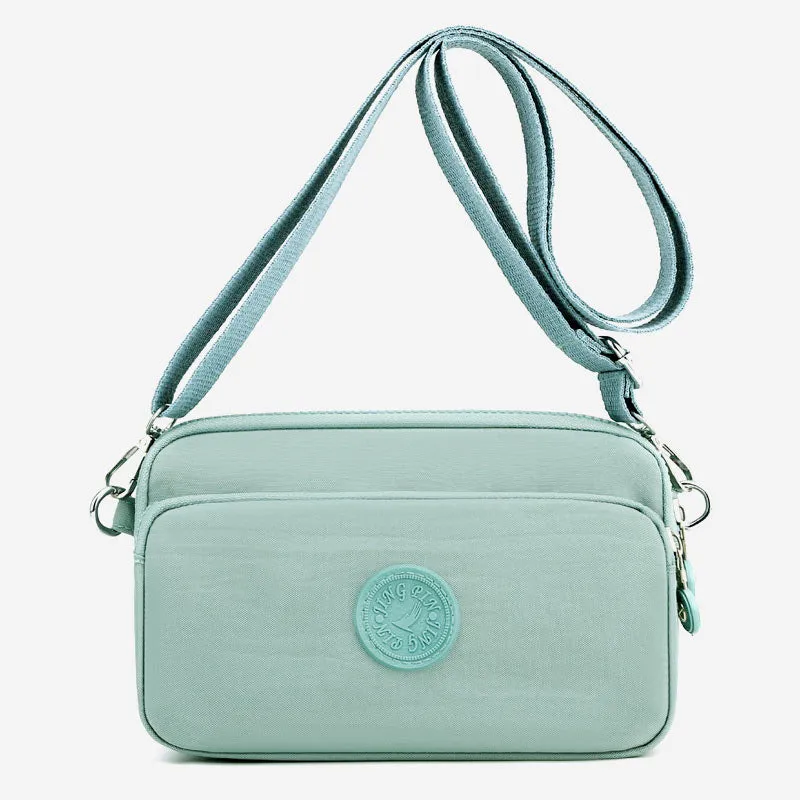 Functional Multi Pocket Crossbody Bag Women Lightweight Shoulder Bag Purse
