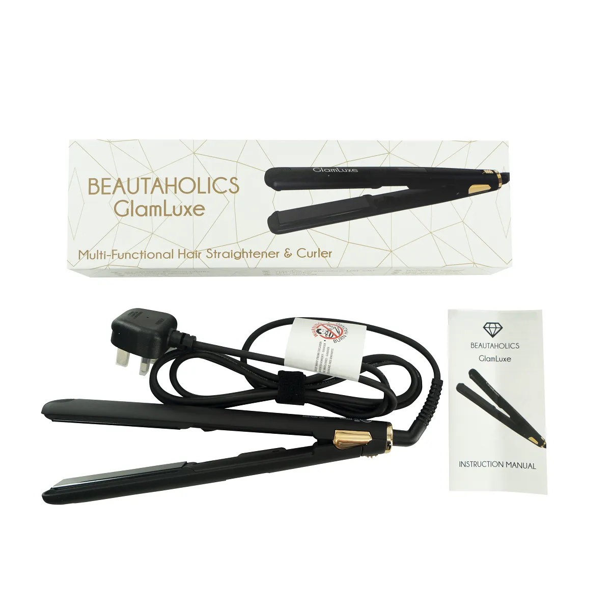 GlamLuxe Multi-functional Hair Straightener & Curler