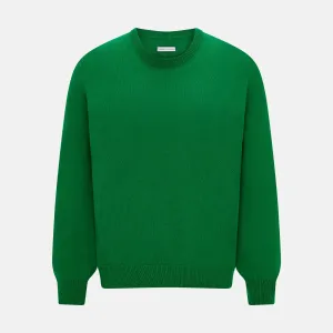 Grass Green Cashmere Round Neck Jumper