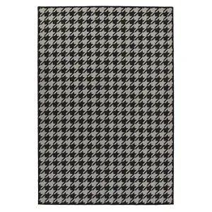 Houndstooth Black Rug