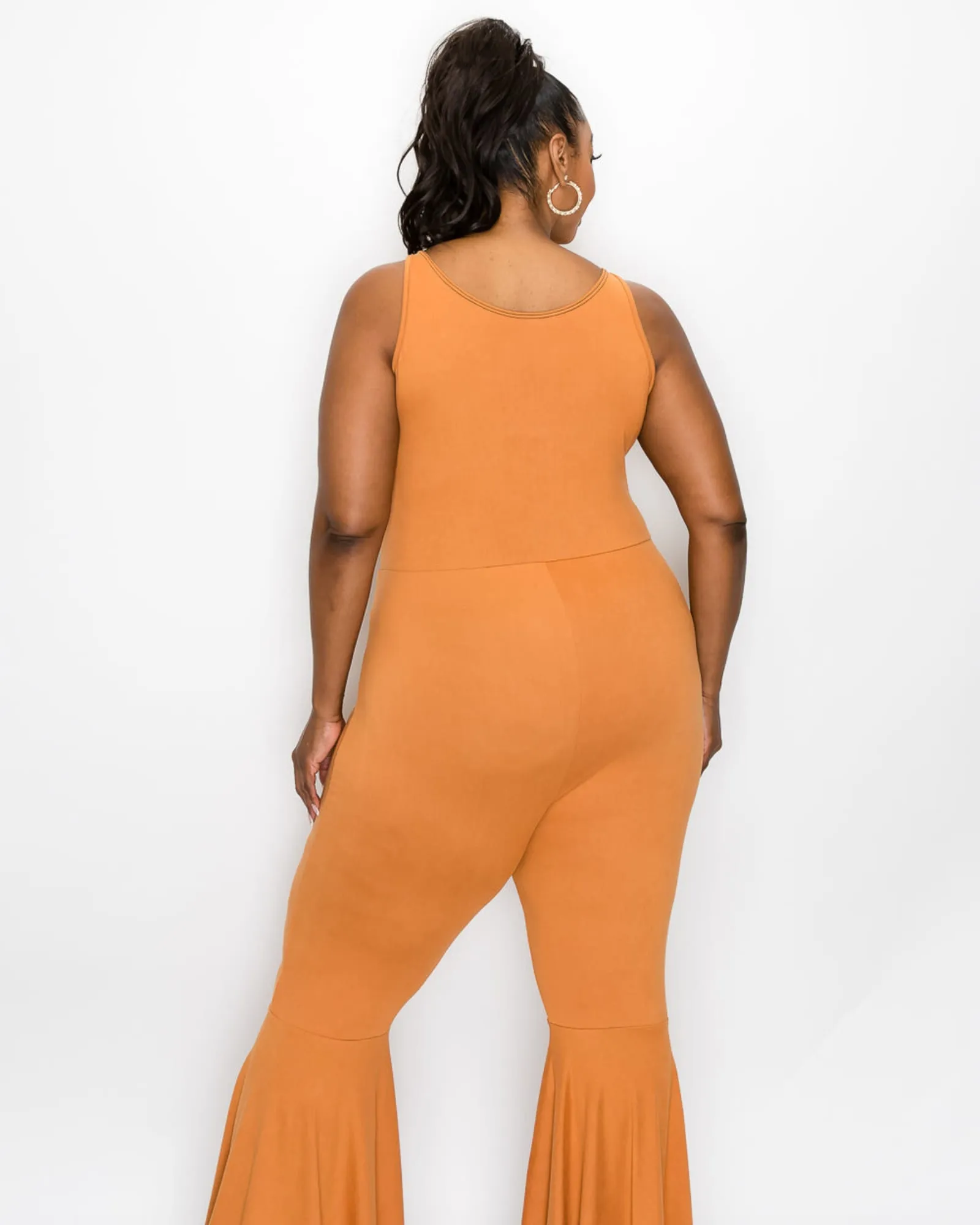 Josie Flared Leg Jumpsuit | Clay