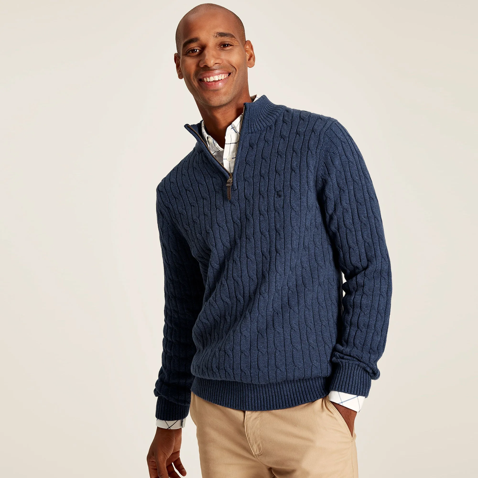 Joules Mens Cable 1/4 Zip Neck Jumper