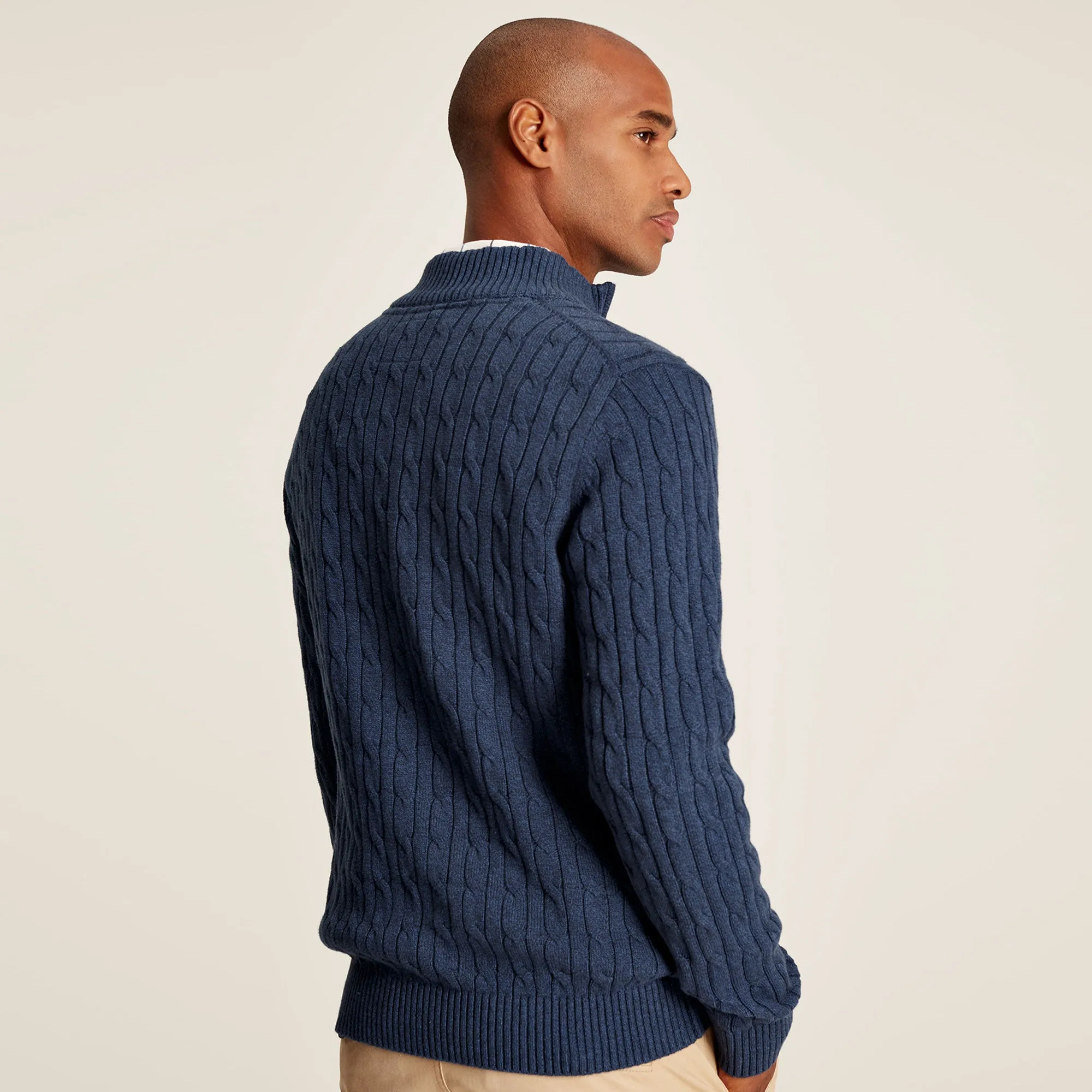 Joules Mens Cable 1/4 Zip Neck Jumper