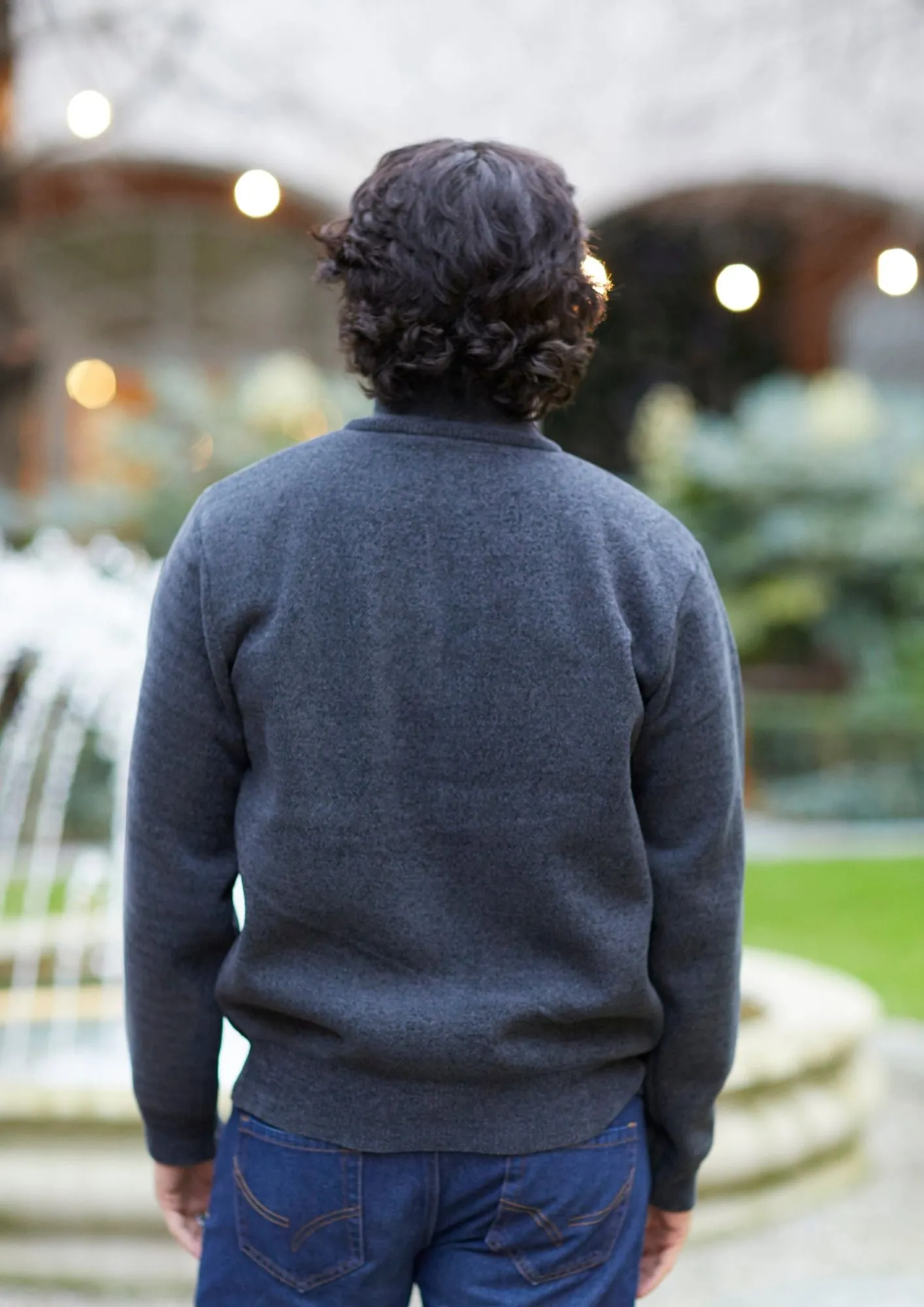 Knit 1/4 Zip Jumper- Blue