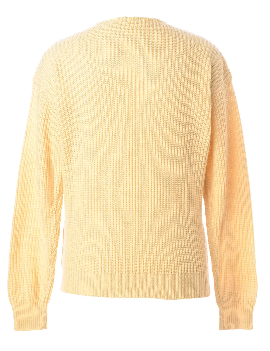 Label Yellow Lace Up Jumper