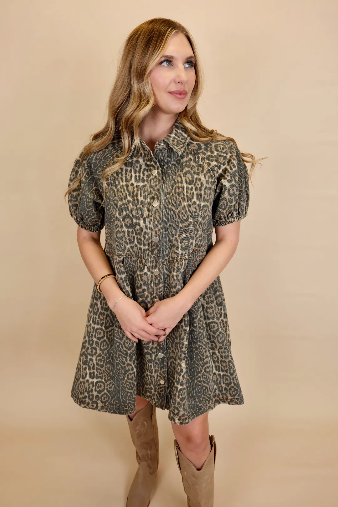 Luxe Leopard Mini Dress