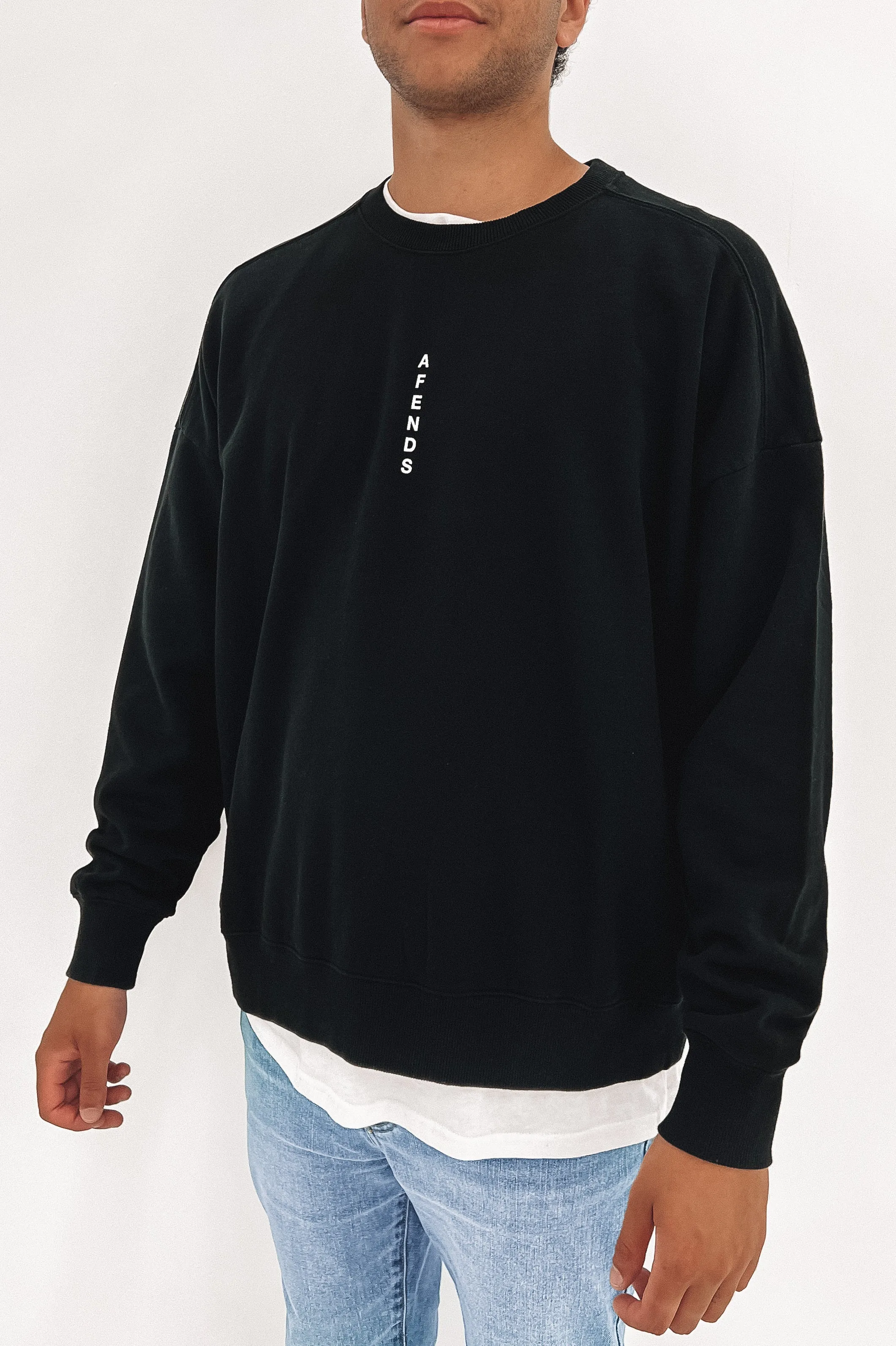 Machine Recycled Crew Neck Black