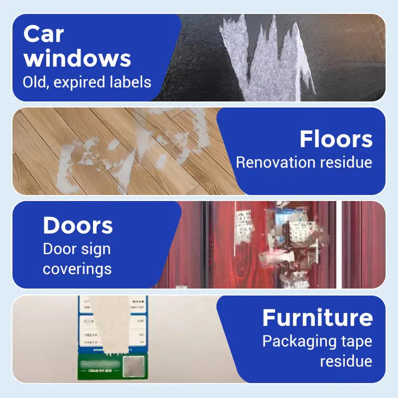 Multi-functional adhesive remover for various surfaces