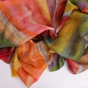 Pangden Wool Scarf - Bright Stripe