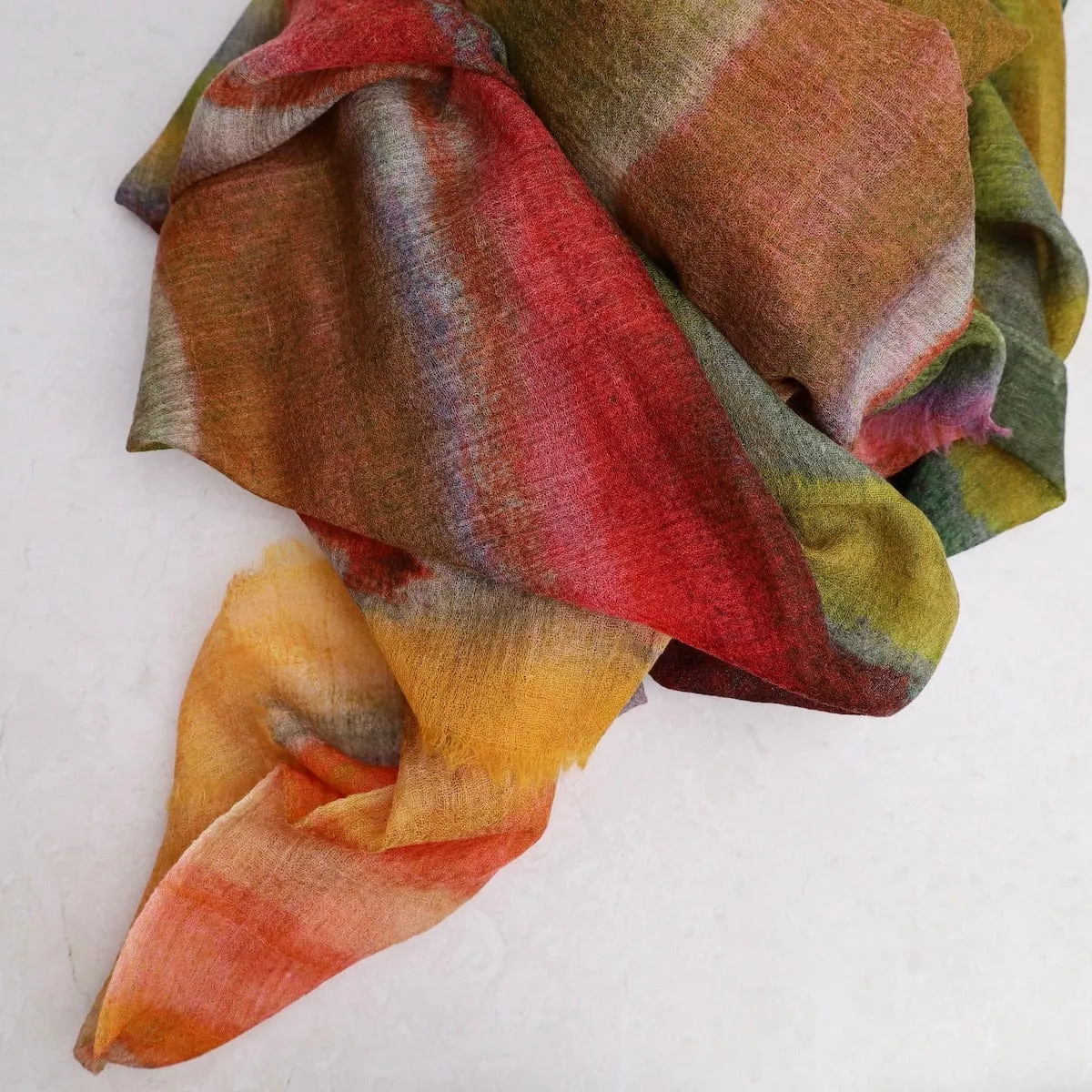 Pangden Wool Scarf - Bright Stripe