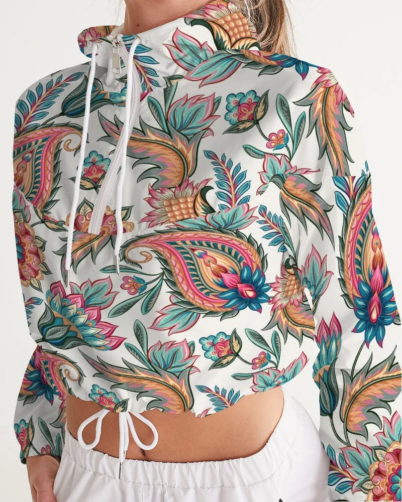 Pure Paisley Women's Cropped Windbreaker Jacket