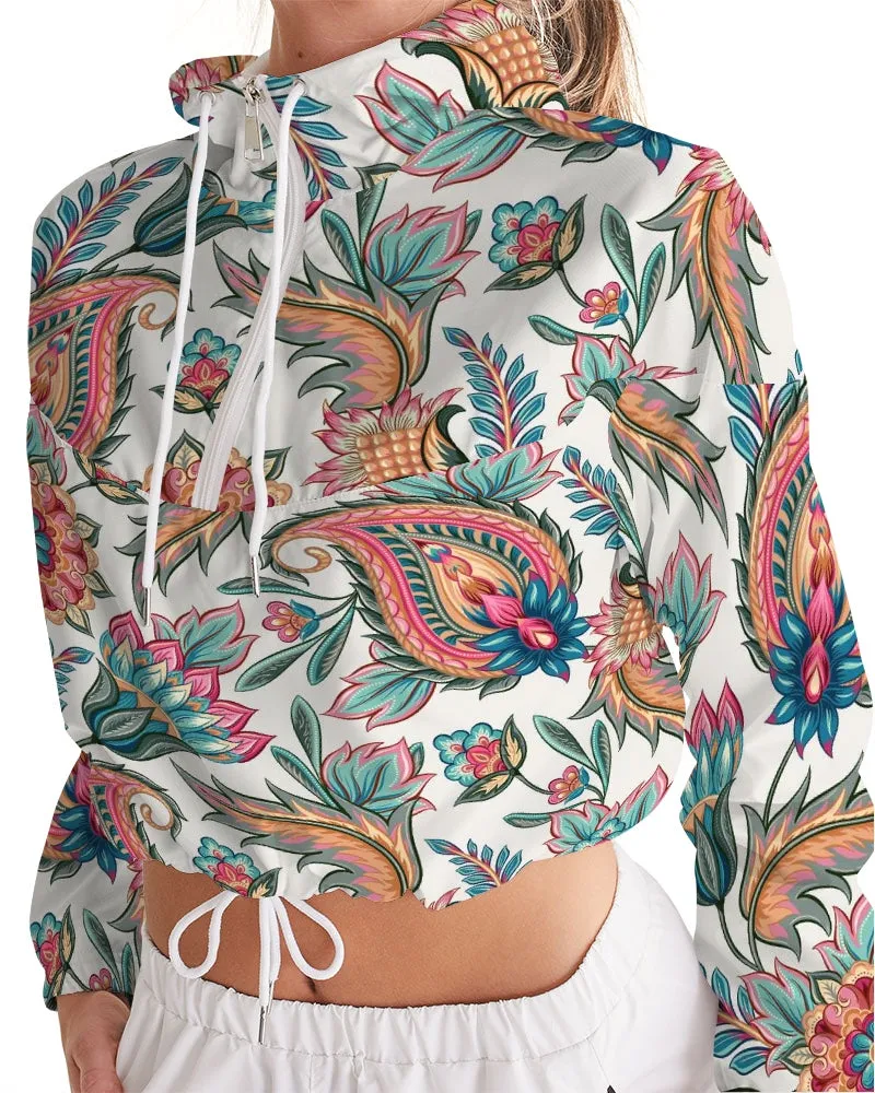 Pure Paisley Women's Cropped Windbreaker Jacket