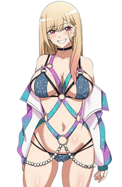 Rave Bae Marin (holo) Decal (Mild NSFW)