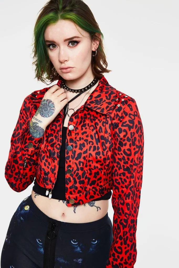 Red Leopard Print Jacket
