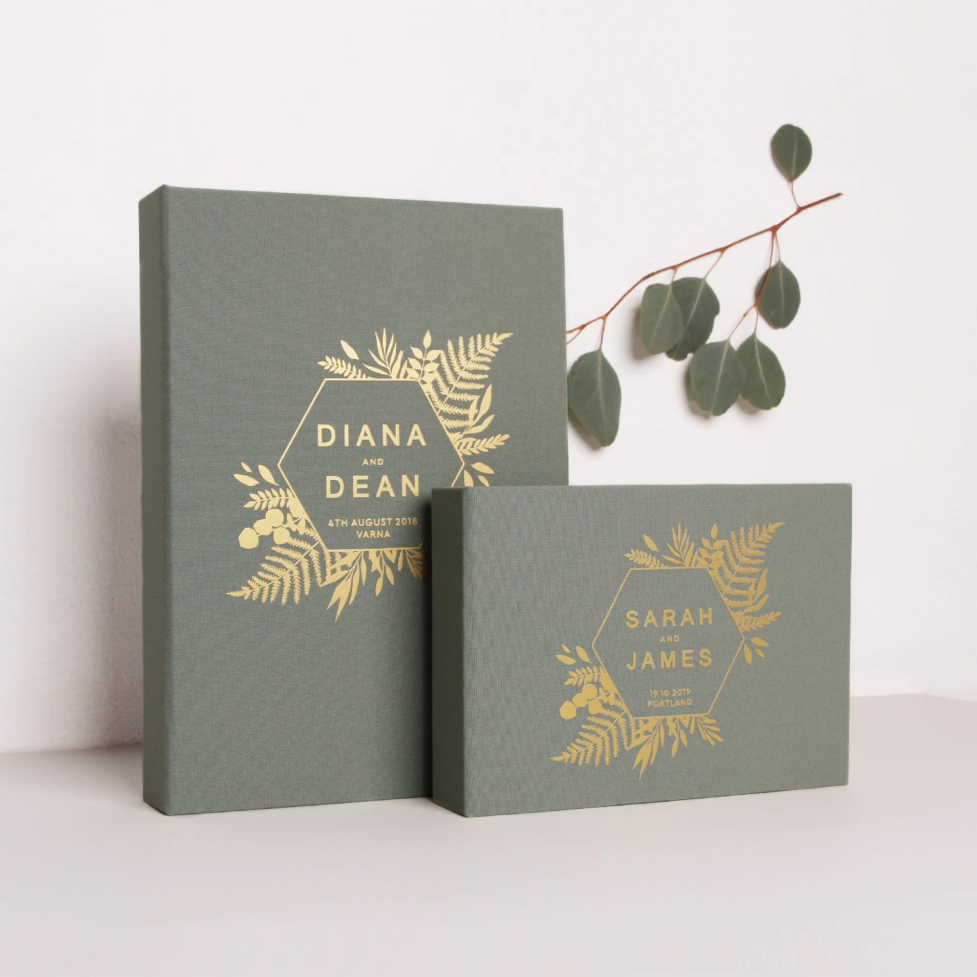 Sage Green   Gold Matte | Guest Book