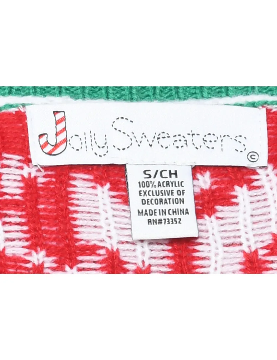 Santa Claus Design Christmas Jumper - S