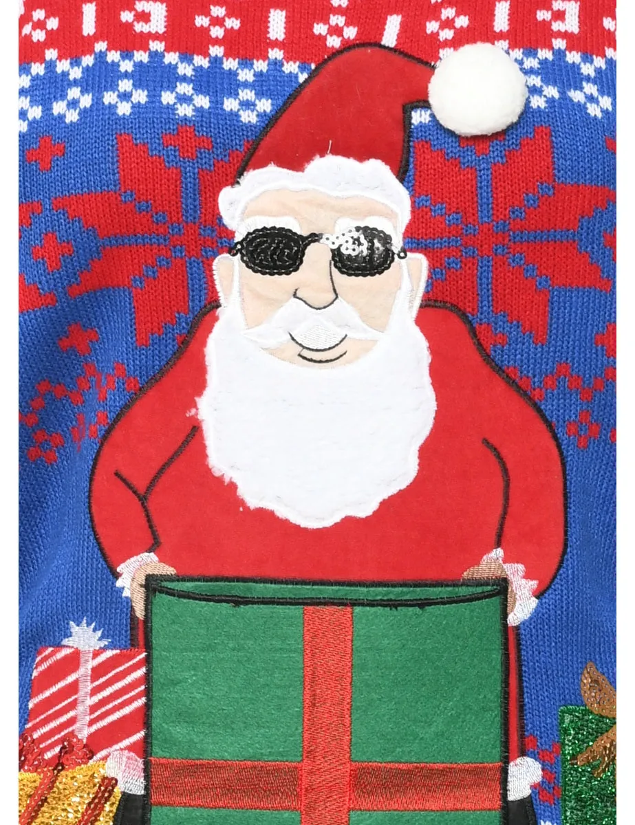 Santa Claus Design Christmas Jumper - S