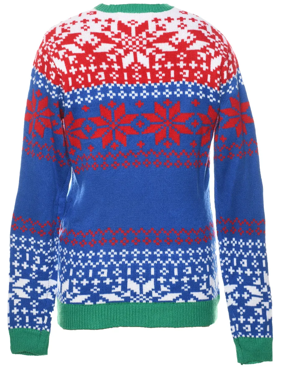 Santa Claus Design Christmas Jumper - S