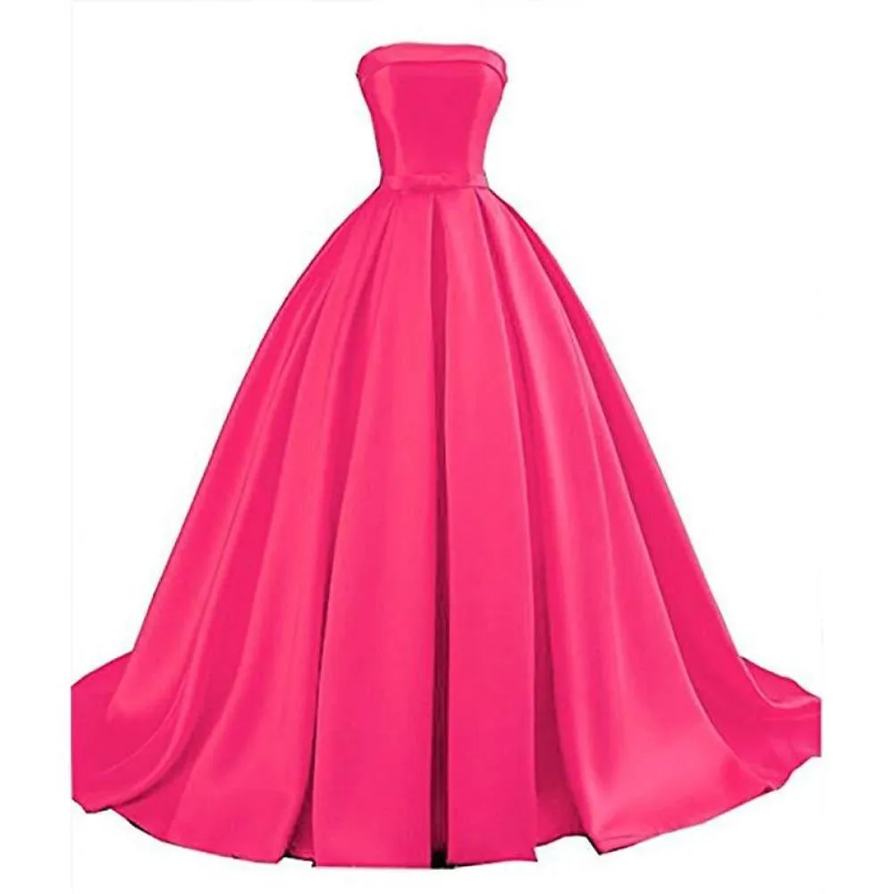 Satin Wedding Dress For Women Off The Shoulder Prom Gowns Floor Length Prom Dress