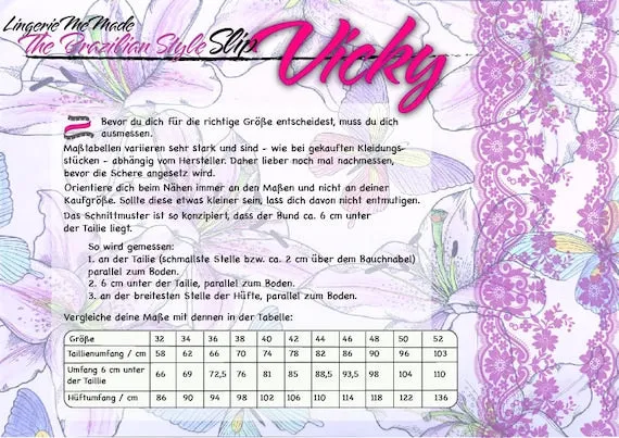 Schnittmuster von Lingeriememade Slip / Tanga Brazil Style Vicky Gr. 32 - 52, deutsch / german IDsmx3