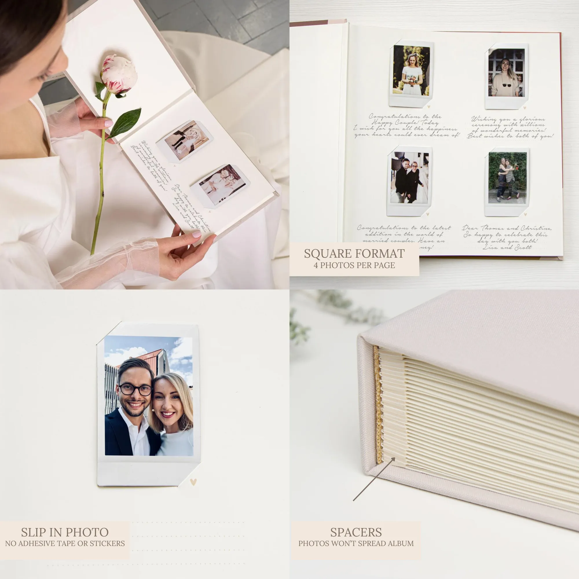 Silky White   Real Gold | Guest Book | Beach Wedding