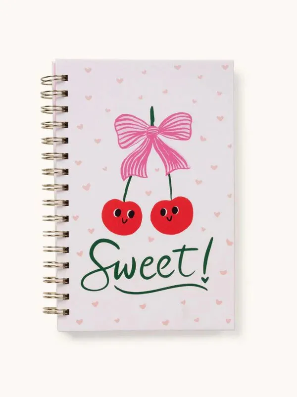 Sweetest Cherry Medium Spiral Notebook – Cute & Functional