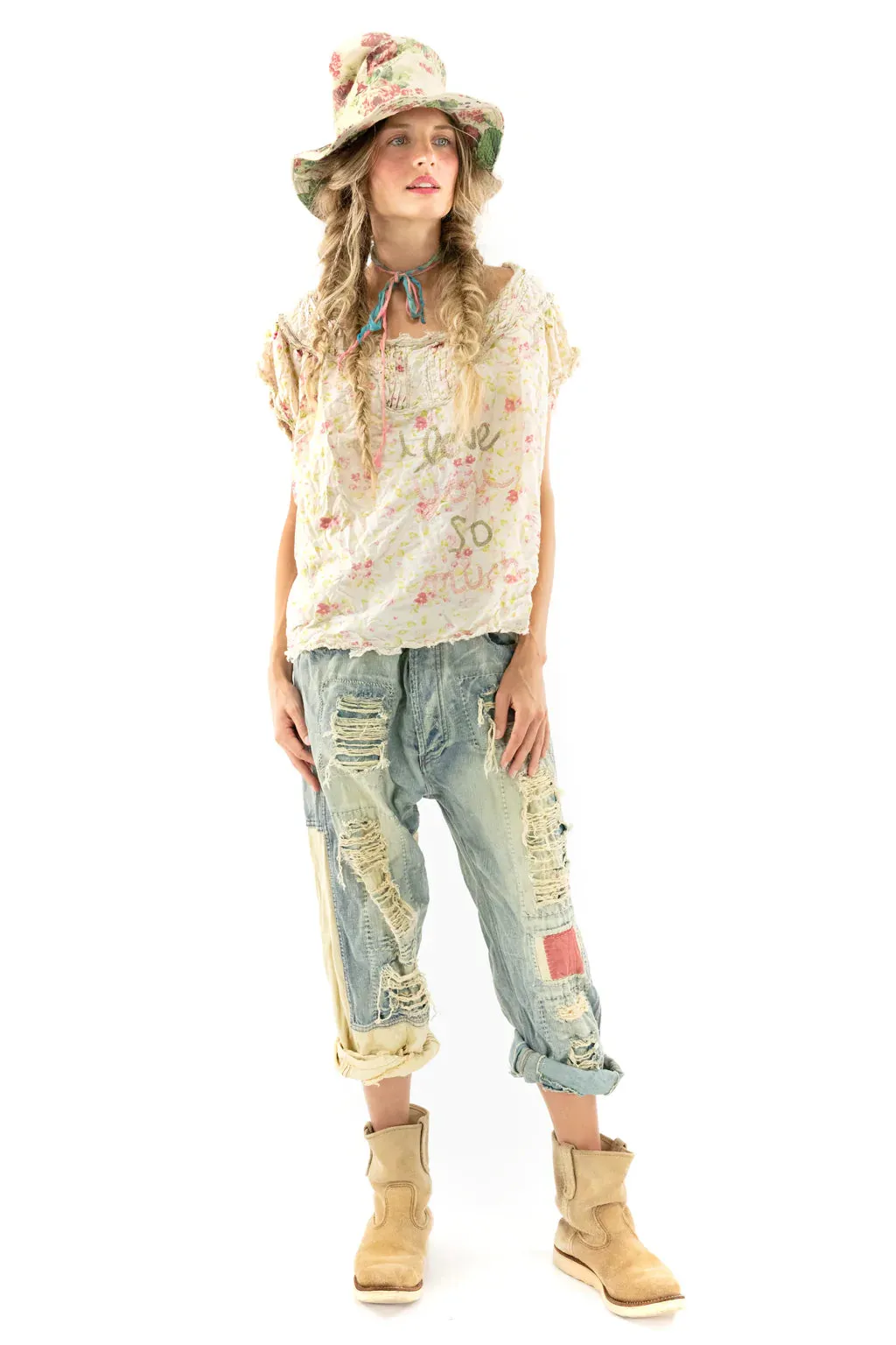 Top 1203 Printed Ottilia Top