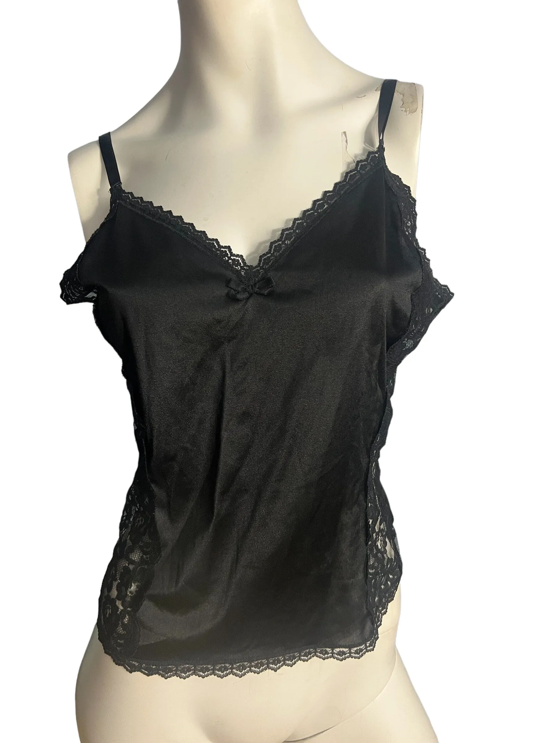 Vintage 80's black camisole Ashley Taylor L